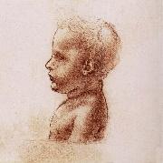 LEONARDO da Vinci Profile of a child china oil painting artist